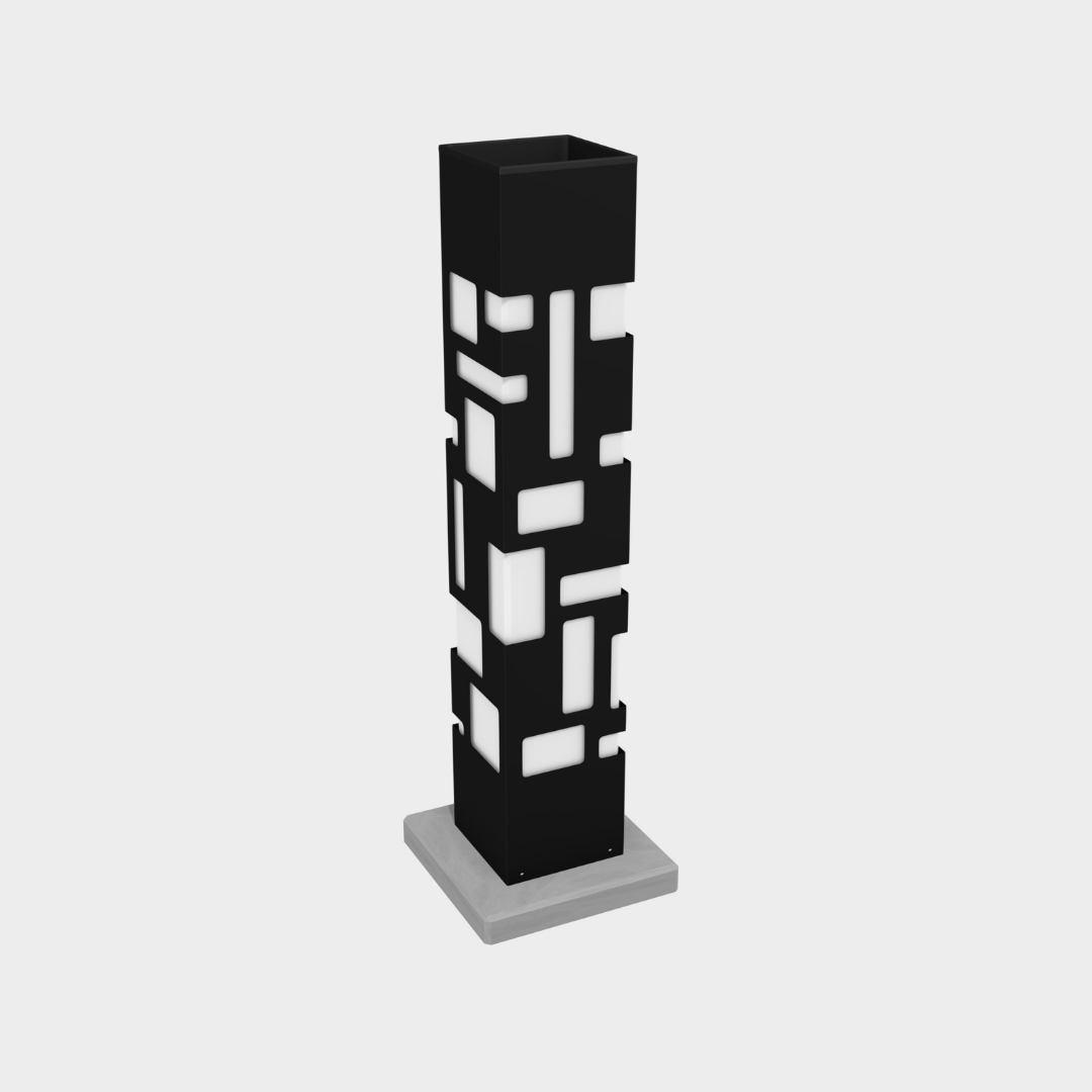 Zwarte designer buitenlamp
