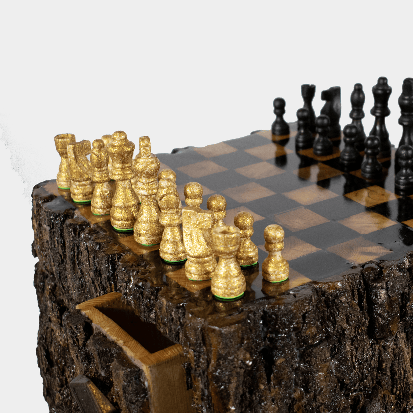 Unieke schaaktafel van hout