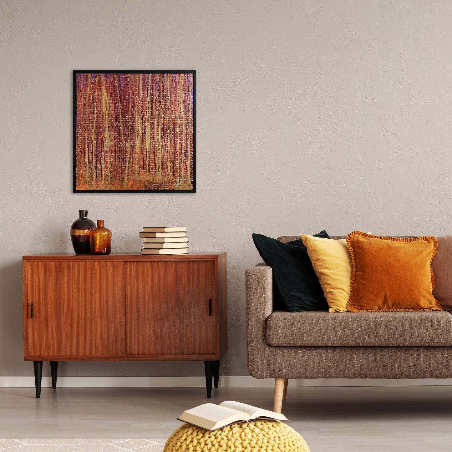 Abstract schilderij Hidden Life 01 van Elise Eekhout, perfect voor moderne interieurdecoratie