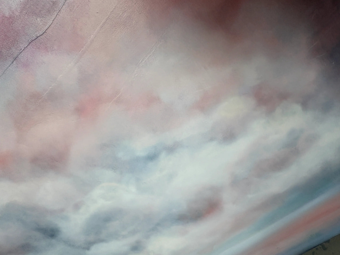 Origineel schilderij kopen van zachte lucht en wolken in pastelkleuren door Anna Ulyashyna