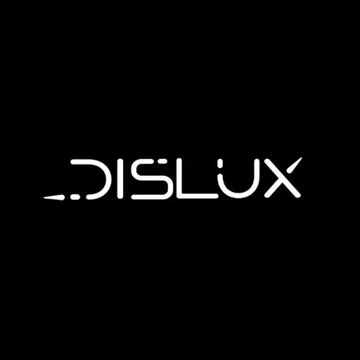 Dislux logo voor premium handgemaakte binnen- en buitenverlichting met moderne designverlichting