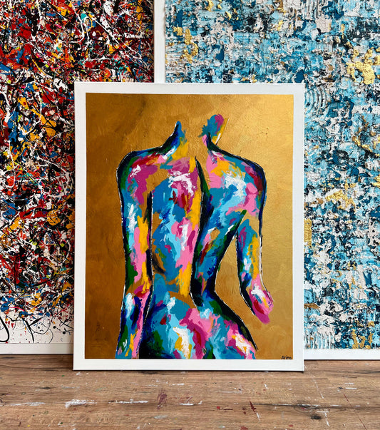 Schilderij van vrouwelijk figuur
