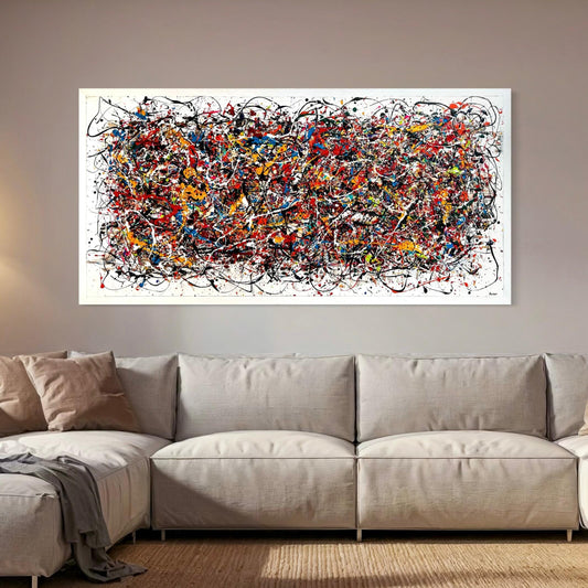 Kleurrijk schilderij voor woonkamer