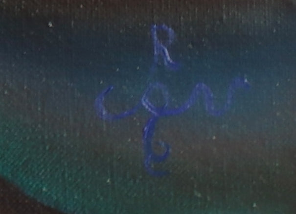 Schilderij getiteld The Infinite Waves of Eternity door Corné Akkers met een vloeiende ontwerpstijl