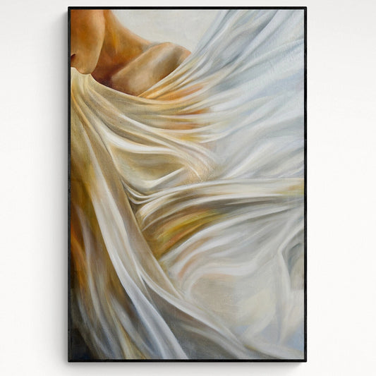 Origineel kunstwerk kopen van Anna Ulyashyna met zachte, vloeiende lijnen in een abstracte stijl