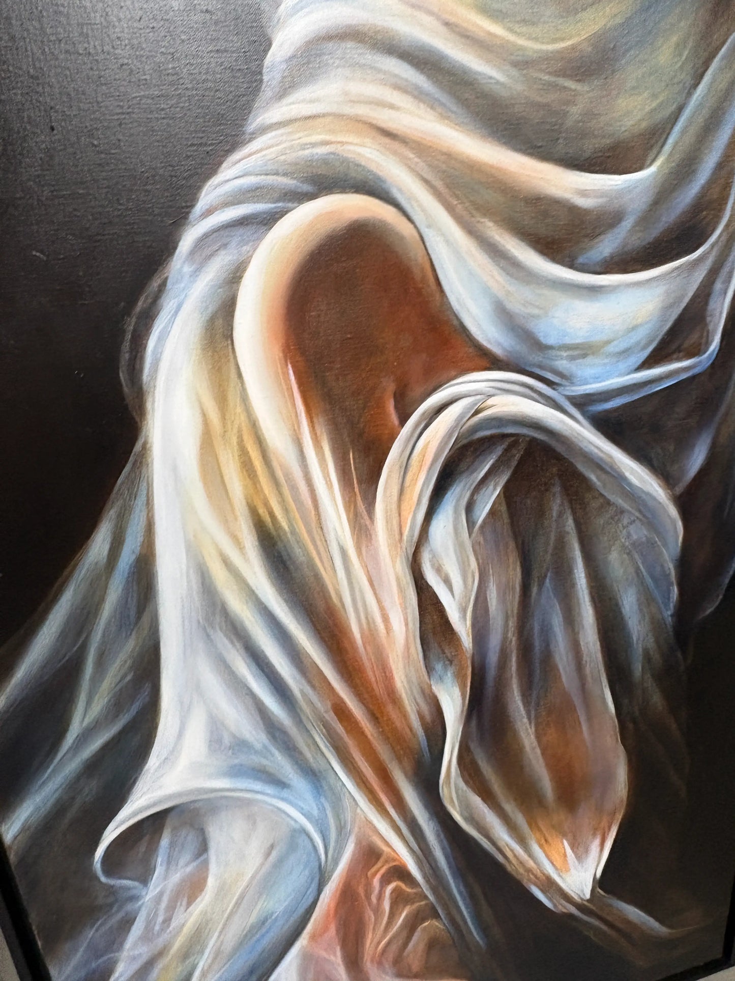 Origineel kunstwerk W.H.I.T.E.III van Anna Ulyashyna met schitterende verfijning en schitterende kleuren