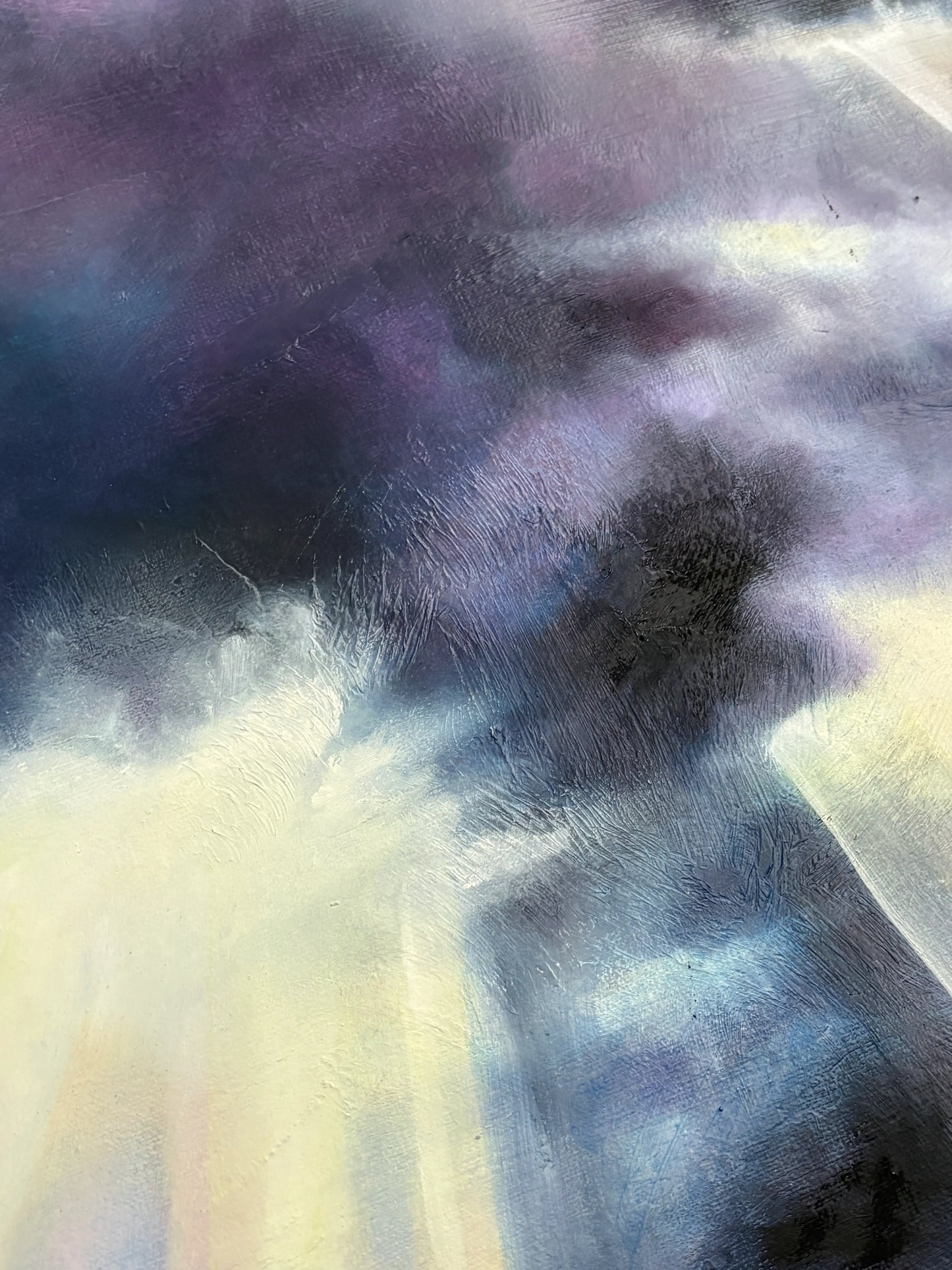 Origineel schilderij Dark & Stormy met levendige kleuren en textuur voor moderne decoratie