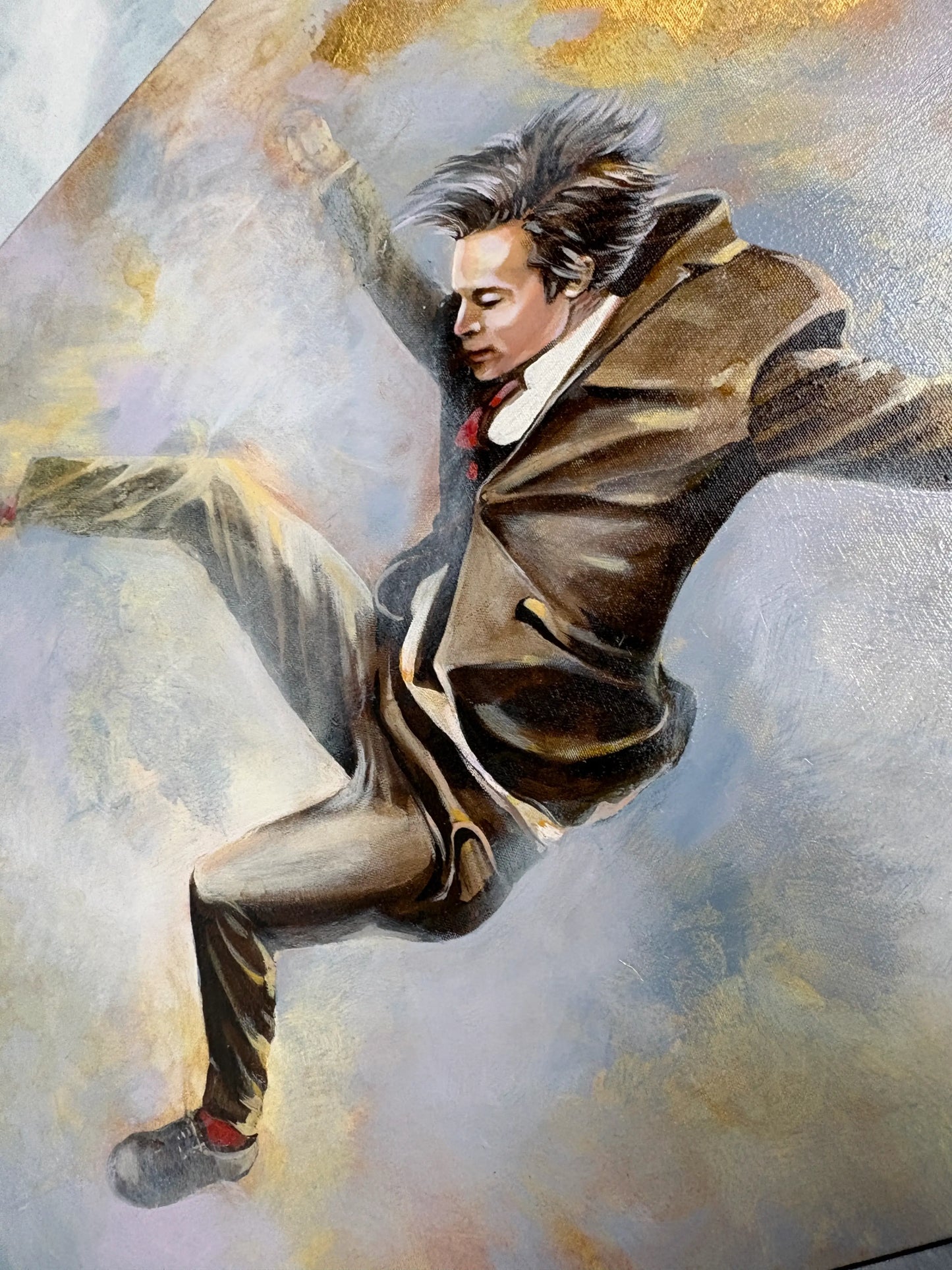 Origineel schilderij Gravity VI van Anna Ulyashyna met kleurrijke en expressieve compositie