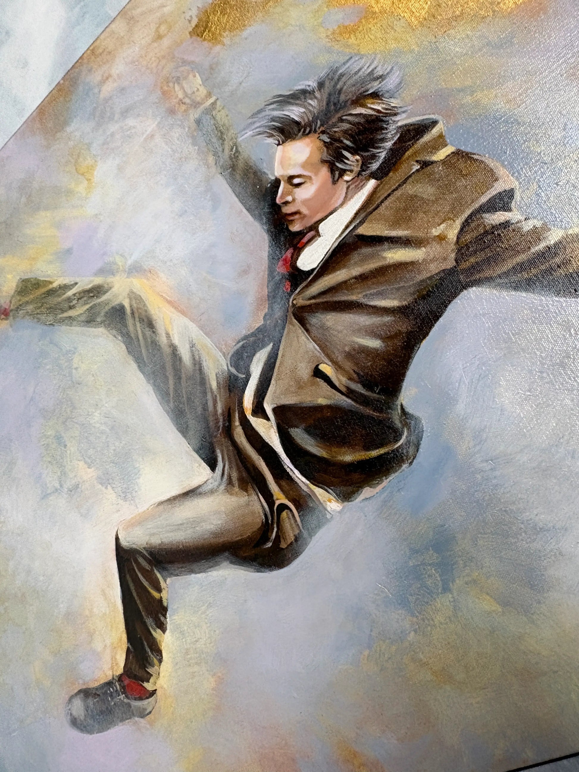 Origineel schilderij Gravity VI van Anna Ulyashyna met kleurrijke en expressieve compositie