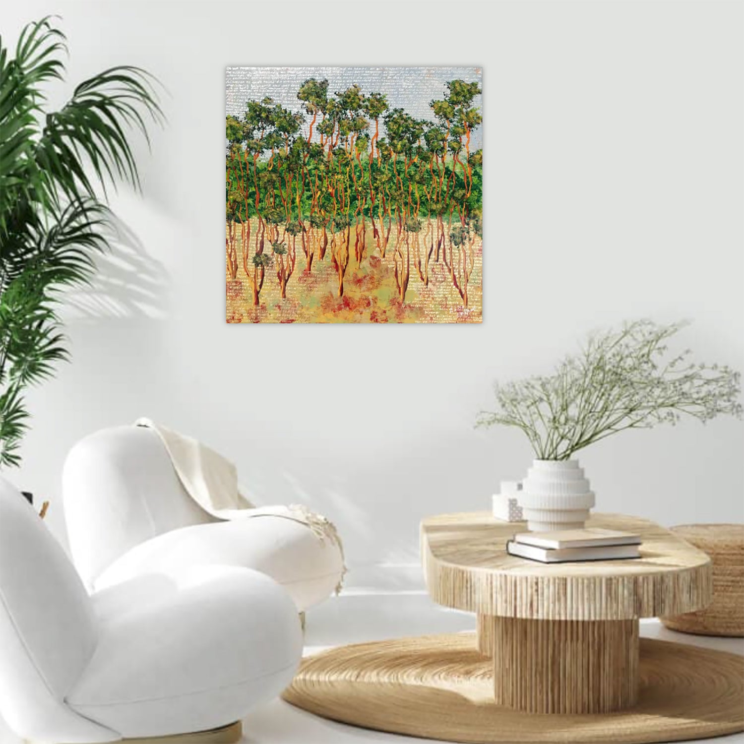 Origineel schilderij Rainlight 06 van Elise Eekhout, perfect voor een modern interieur